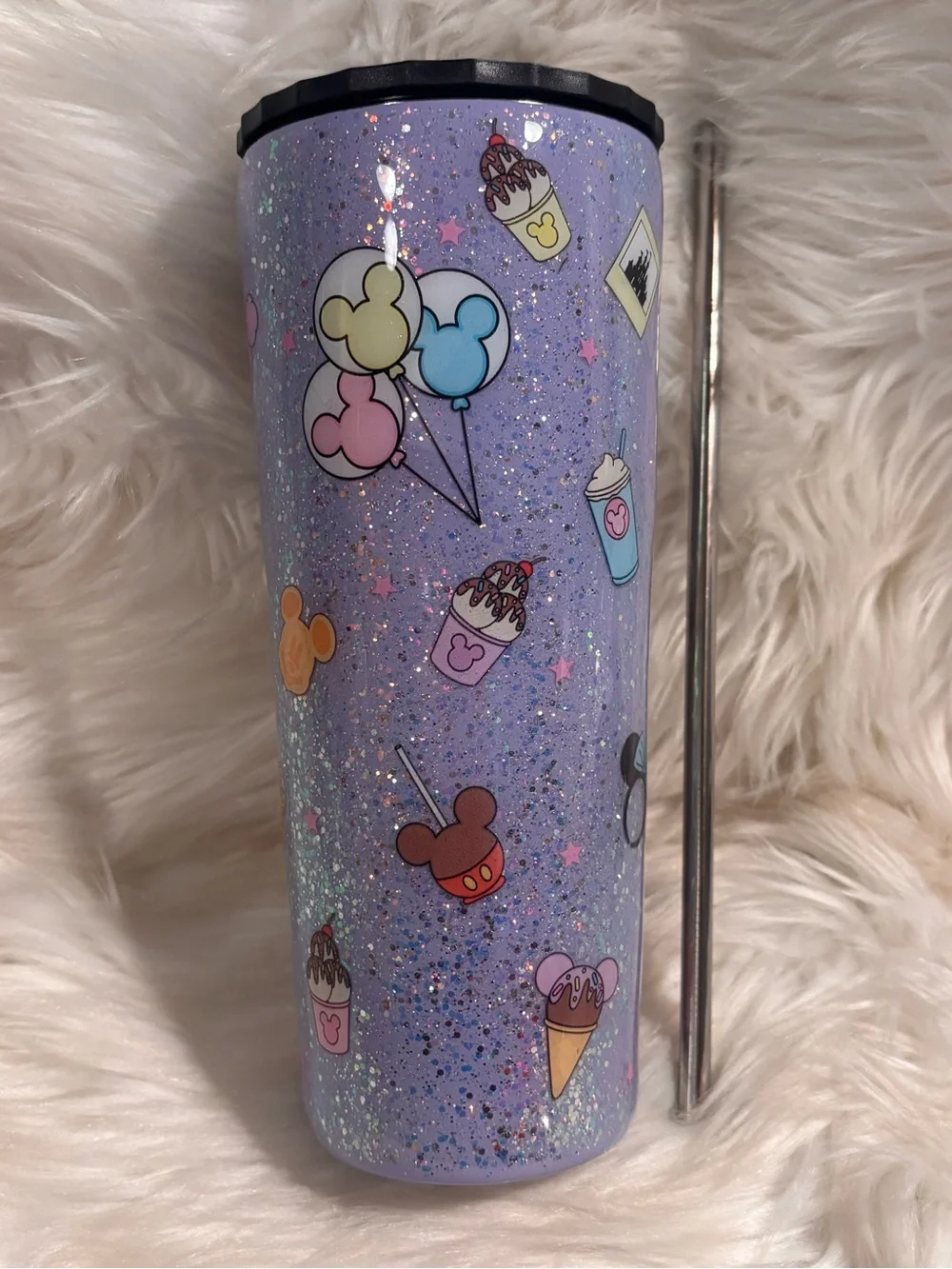 All things Disney 34 oz Stainless Steel Tumbler with Stainless Steel Straw